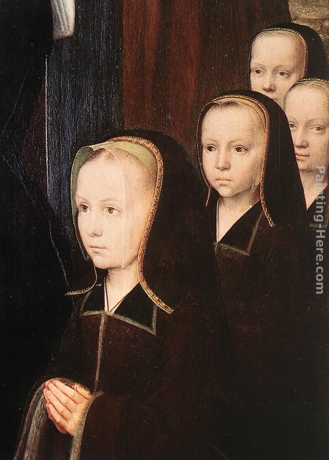 Triptych of Jean Des Trompes - detail painting - Gerard David Triptych of Jean Des Trompes - detail art painting
